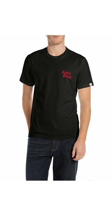 レギュラーフィット ベーシックジャージー FIREー Tシャツ 詳細画像 ブラック 1